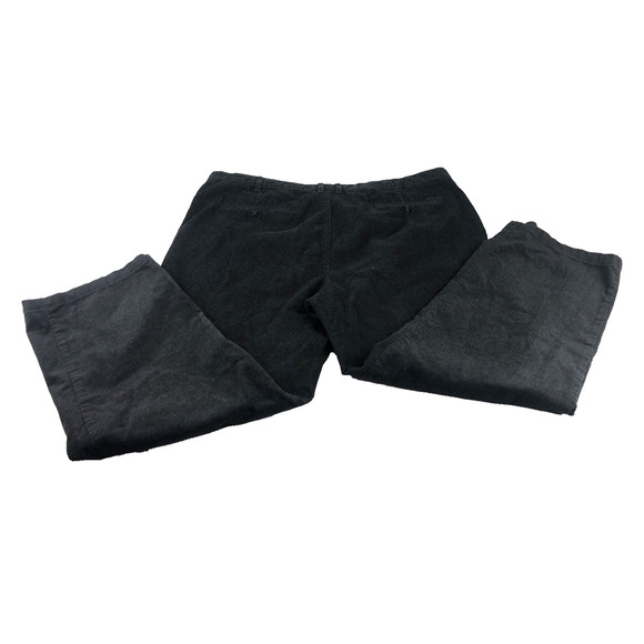 Izod Men's Corduroy Pants 42 x 30 Straight Fit Flat Front Dark Gray Pockets NICE - Picture 2 of 10